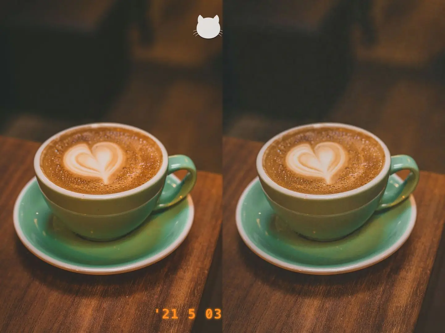 Avant et après la suppression d’une date et d’un logo dans le coin d’une photo